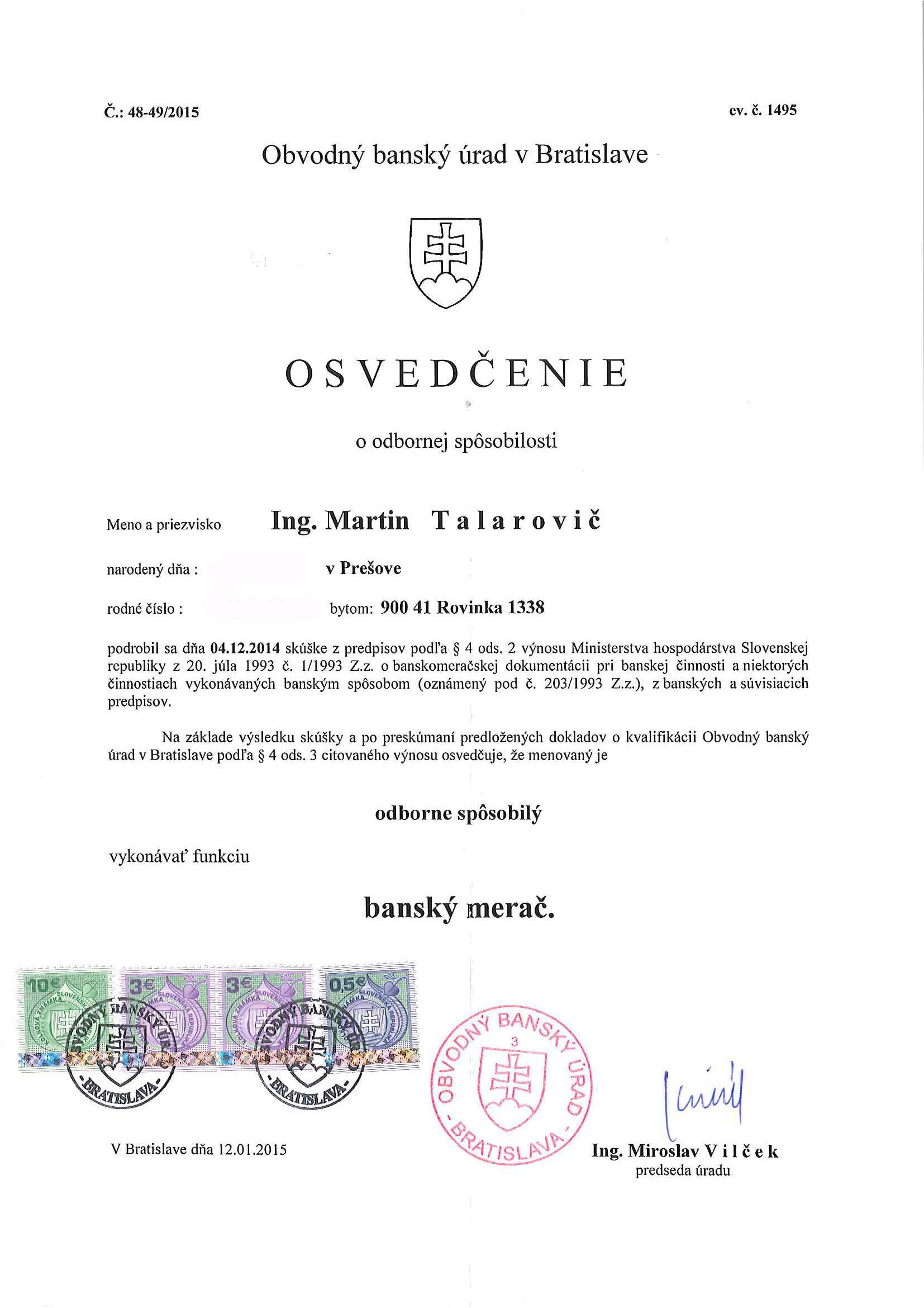 Certifikat